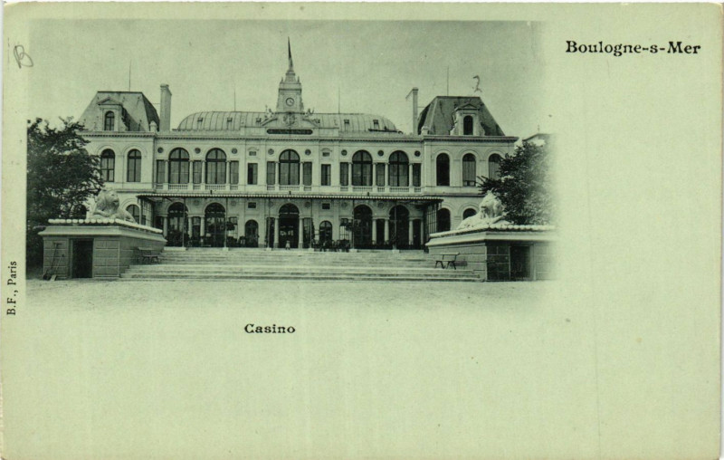Carte postale ancienne B.F. Boulogne-sur-Mer Casino à Boulogne-sur-Mer