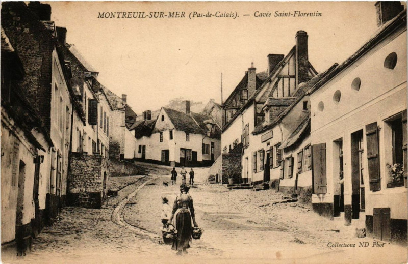 Carte postale ancienne Montreuil-sur-Mer Cavee Saint-Florentin à Montreuil