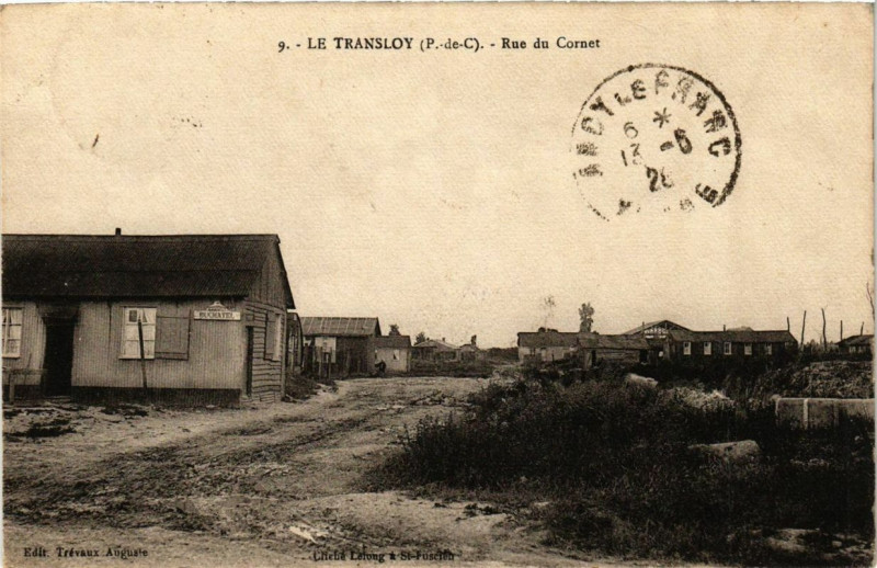 Carte postale ancienne Le Transloy Rue du Cornet au Transloy