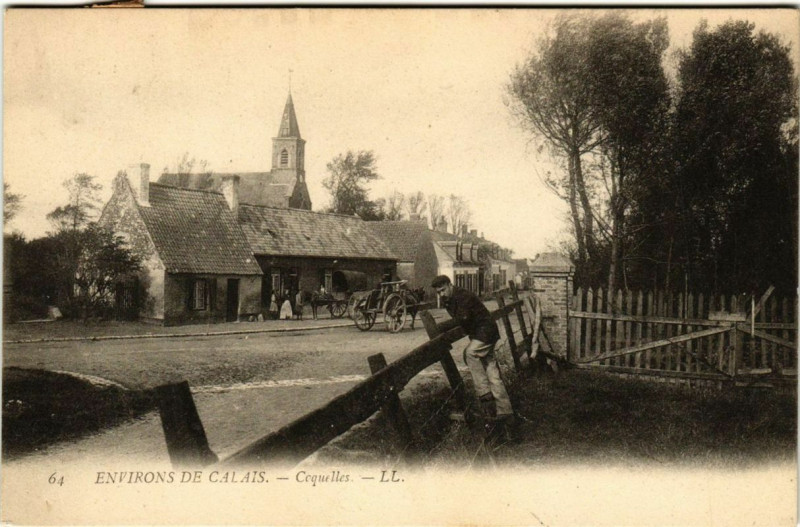 Carte postale ancienne Environs de Calais Coquelles à Calais