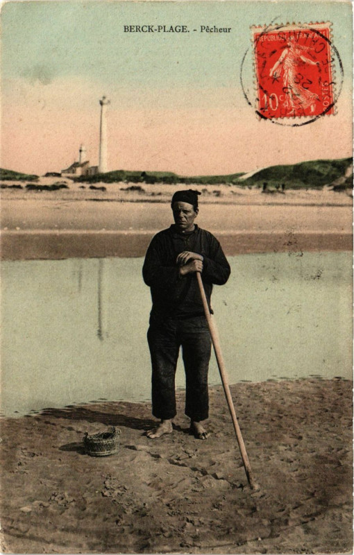 Carte postale ancienne Berck-Plage Pecheur à Berck