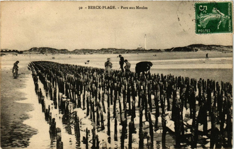 Carte postale ancienne Berck-Plage Parc aux Moules à Berck