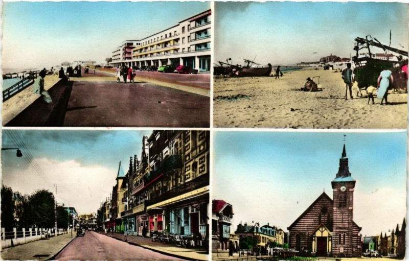 Carte postale ancienne Berck Promenade de l'Esplanade Plage Gare Sables à Berck