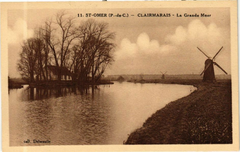 Carte postale ancienne Saint-Omer - Clairmarais-La Grande Meer à Saint-Omer