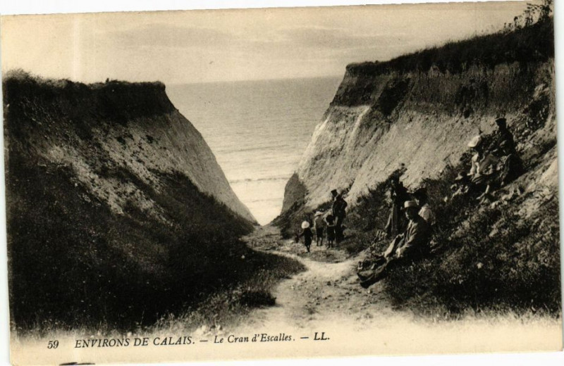 Carte postale ancienne Environs de Calais - Le Cran d'Escalles à Calais