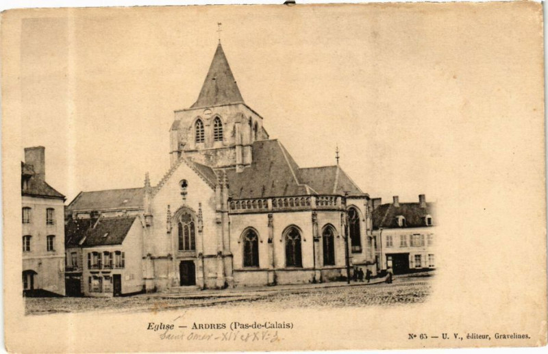 Carte postale ancienne Eglise-Ardres à Ardres