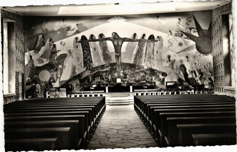 Carte postale ancienne Eglise Saint-Pierre-Audinghen-La Nef à Audinghen