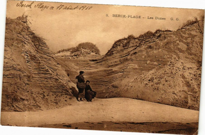Carte postale ancienne Berck-Plage - Les Dunes à Berck
