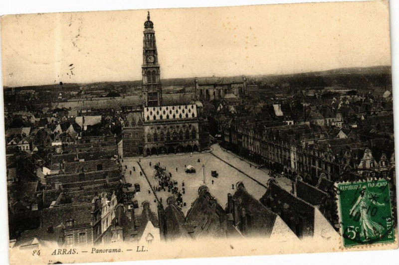 Carte postale ancienne Arras - Panorama à Arras