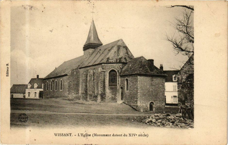 Carte postale ancienne Wissant - L'Eglise à Wissant