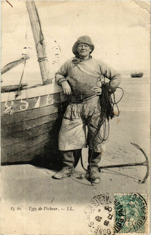 Carte postale ancienne Type de Pécheur