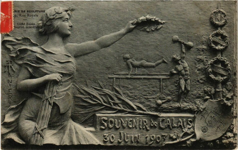 Carte postale ancienne Souvenir de Calais à Calais