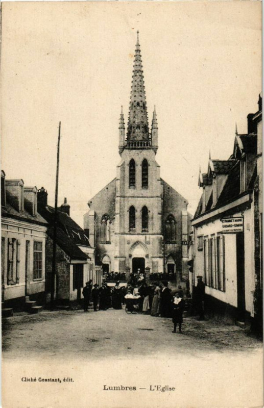 Carte postale ancienne Lumbres-L'Eglise à Lumbres