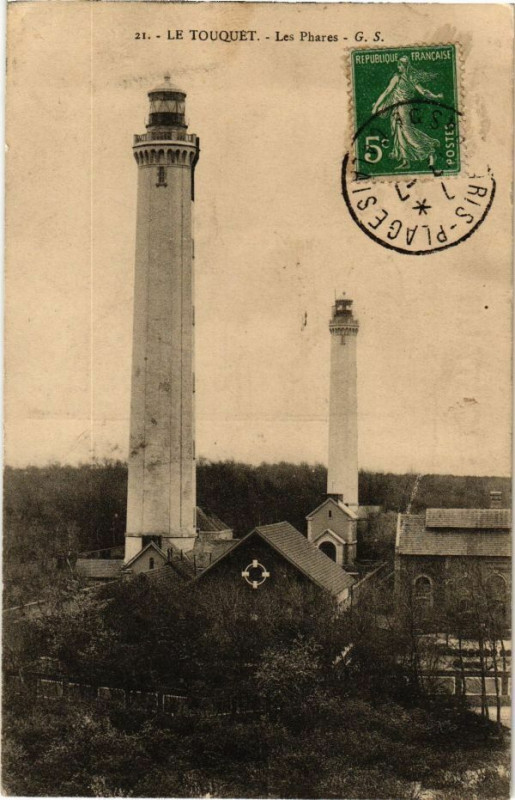 Carte postale ancienne Le Touquet - Les Phares
