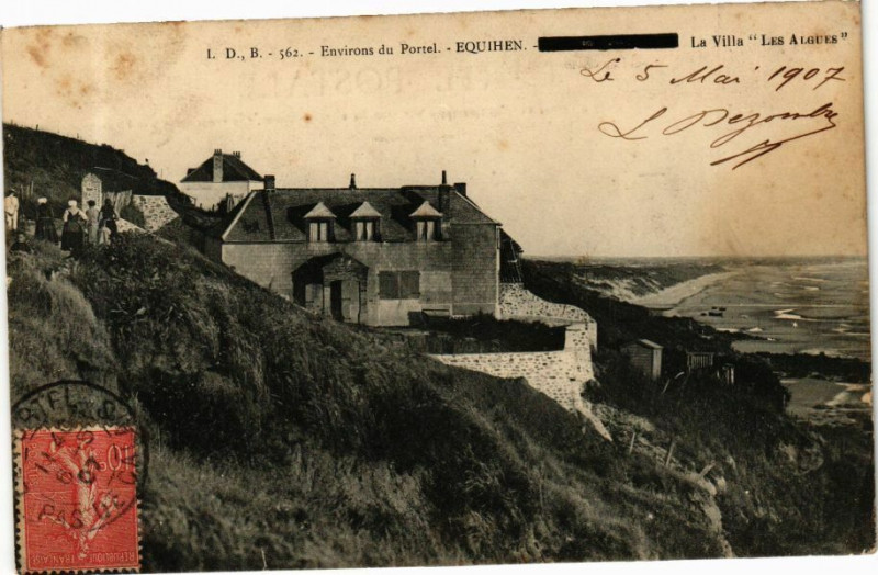 Carte postale ancienne Environs du Portel-Equihen - La Villa