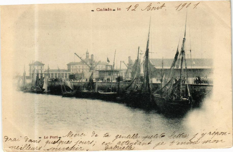 Carte postale ancienne Calais - Le Port à Calais