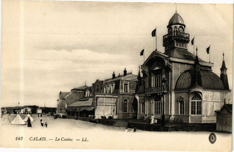 Carte postale ancienne Calais - Le Casino à Calais