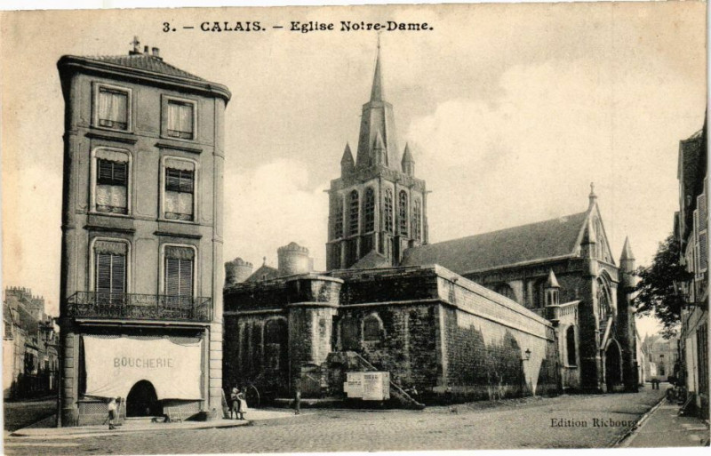Carte postale ancienne Calais - Eglise Notre-Dame à Calais