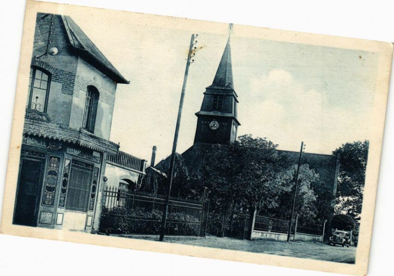 Carte postale ancienne Bertincourt-Rue de l'Eglise à Bertincourt