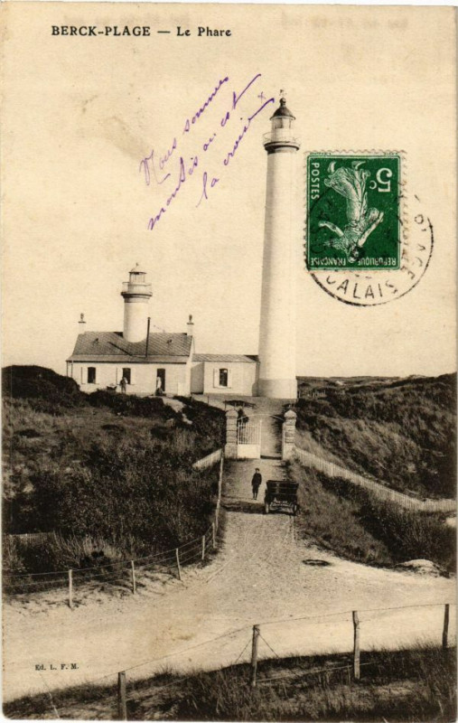 Carte postale ancienne Berck-Plage - Le Phare à Berck