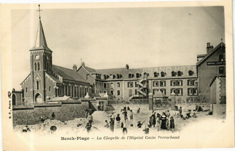 Carte postale ancienne Berck-Plage - La Chapelle de l'Hopital Cazin Perrochaud à Berck