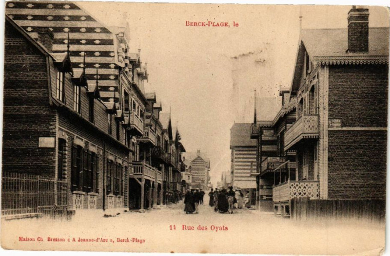 Carte postale ancienne Berck-Plage Rue des Oyats à Berck
