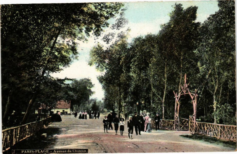 Carte postale ancienne Ed. Aqua 7 Paris-Plage Avenue du Chateau