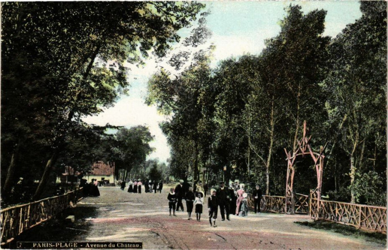 Carte postale ancienne Ed. Aqua 7 Paris-Plage Avenue du Chateau