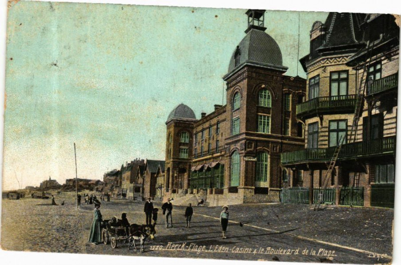 Carte postale ancienne Ed. Aqua 1770 Berck-Plage Eden-Casino et le Boulevard de la Plage à Berck