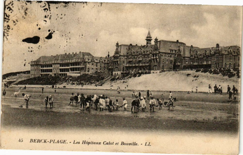 Carte postale ancienne Berck-Plage - Les hopitaux calot à Berck