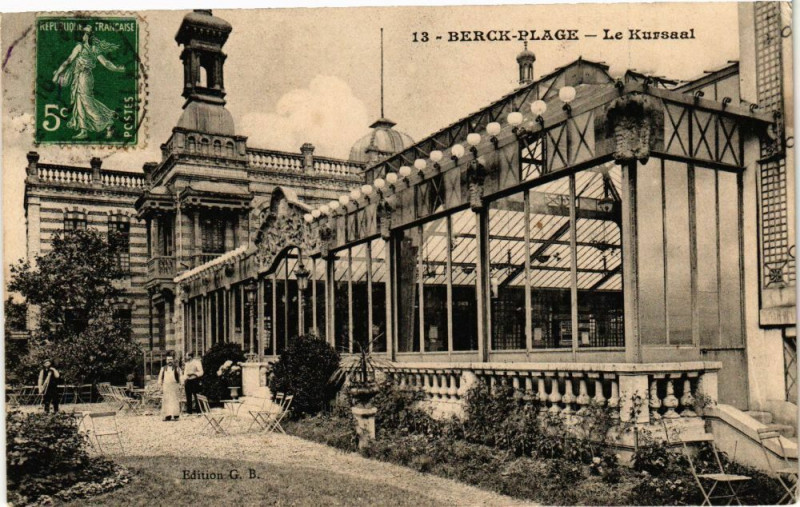 Carte postale ancienne Berck-Plage - Le kursaal à Berck