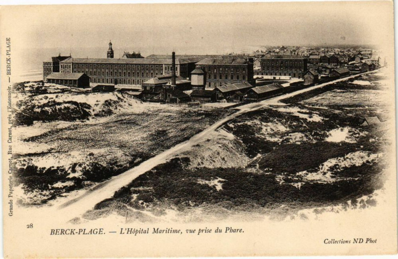 Carte postale ancienne Berck-Plage - L'hopital maritime à Berck