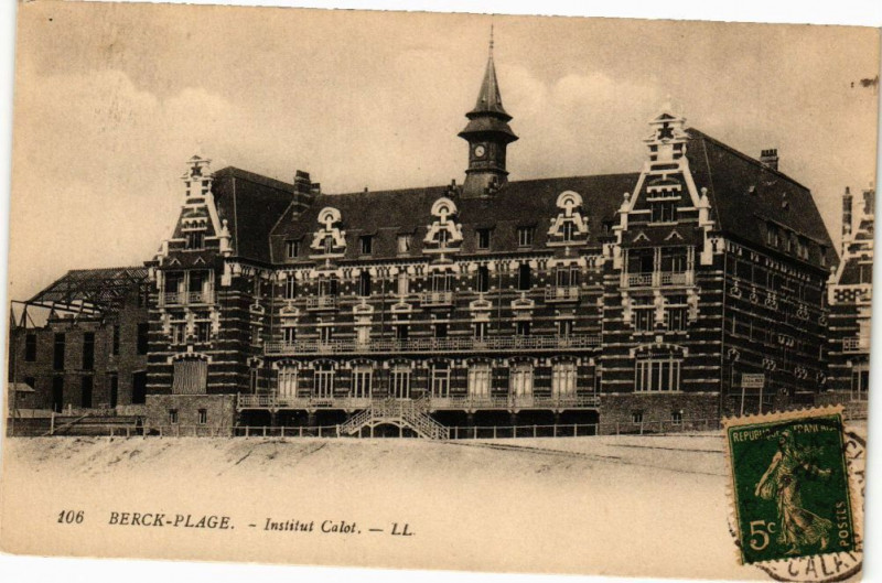 Carte postale ancienne Berck-Plage - Institut calot à Berck