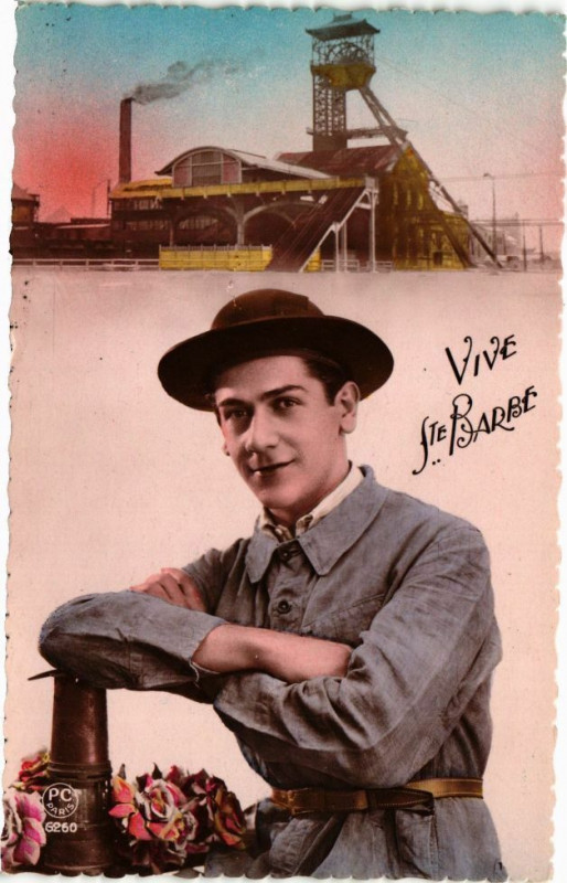 Carte postale ancienne Vive Saint-Barbe