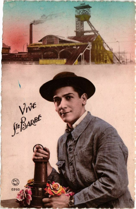 Carte postale ancienne Vive Saint-Barbe