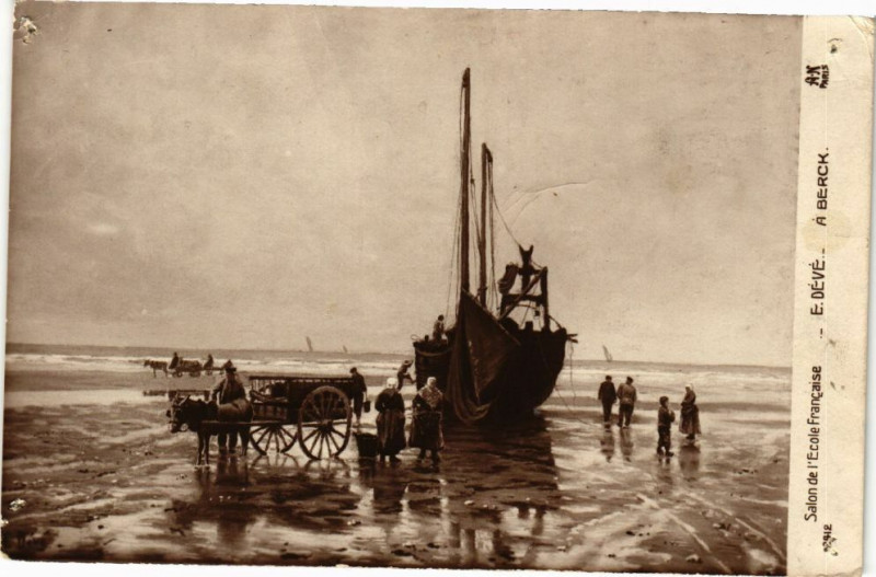Carte postale ancienne Salon de l'Ecole francaise - Berck à Berck