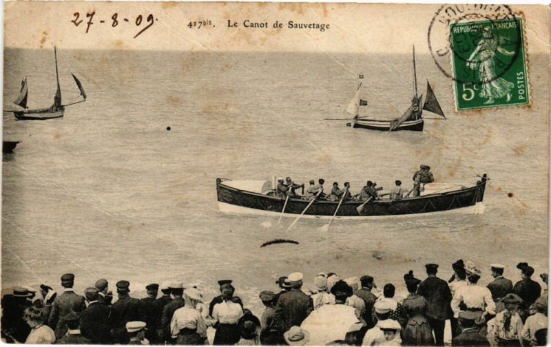 Carte postale ancienne Le canot de sauvetage
