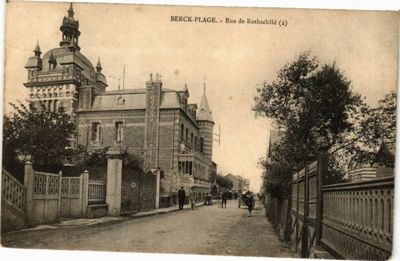 Carte postale ancienne Berck-Plage - Rue de rothechild à Berck