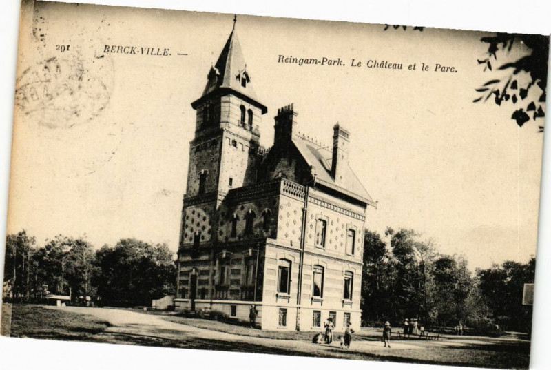 Carte postale ancienne Berck-Plage - Reingam park le chateau et le parc à Berck
