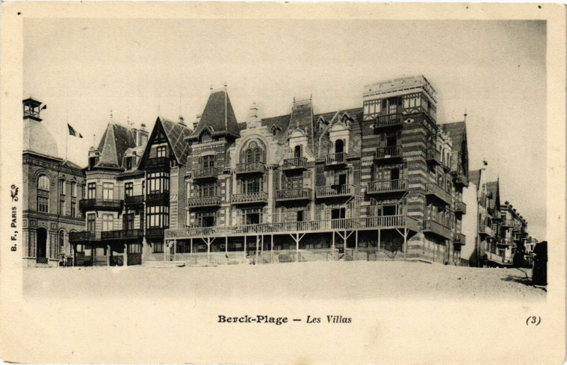 Carte postale ancienne Berck-Plage - Les villas à Berck