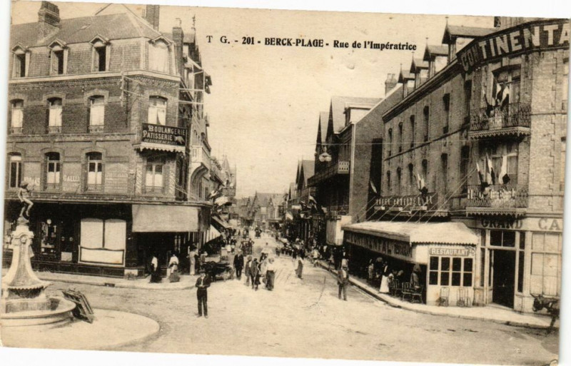 Carte postale ancienne Berck-Plage - Rue de l'imperatrice à Berck