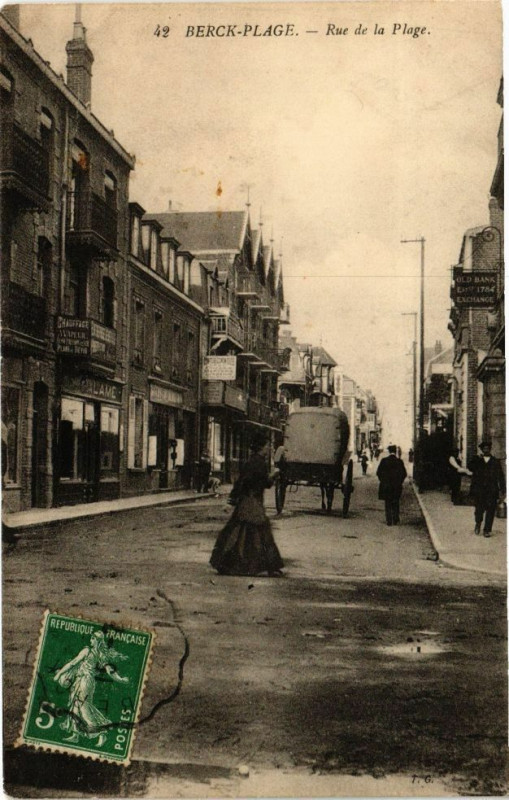 Carte postale ancienne Berck-Plage - Rue d ela plage à Berck