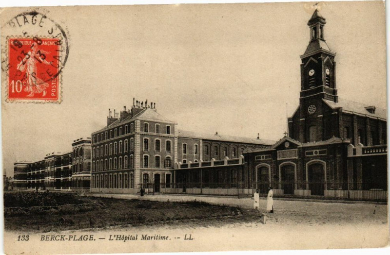 Carte postale ancienne Berck-Plage - L'hopital maritime à Berck