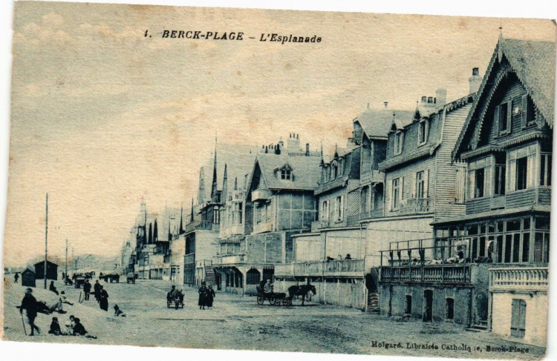 Carte postale ancienne Berck-Plage L'Esplanade à Berck