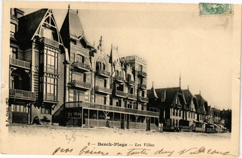 Carte postale ancienne Berck-Plage - Les villas à Berck