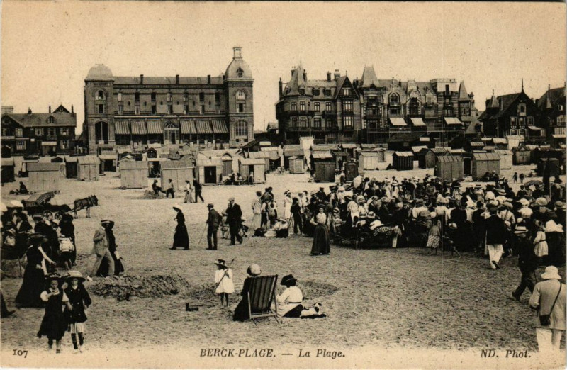 Carte postale ancienne Berck-Plage - La plage à Berck