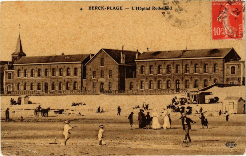 Carte postale ancienne Berck-Plage - L'hopital rotchild à Berck
