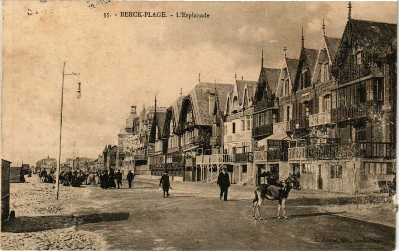 Carte postale ancienne Berck-Plage - L'esplanade à Berck