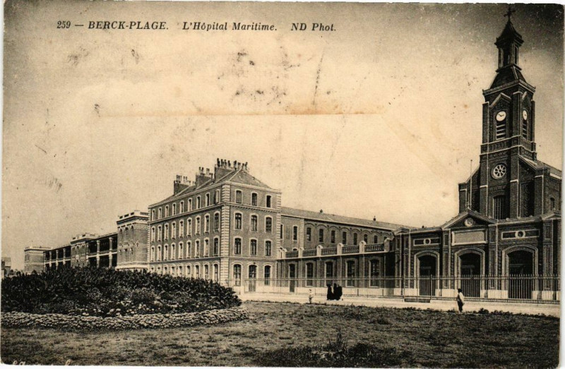 Carte postale ancienne Berck-Plage - L hopital maritime à Berck