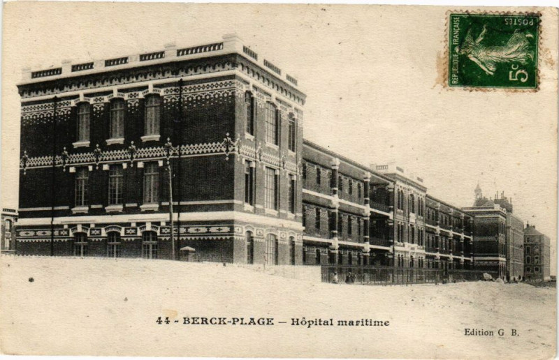 Carte postale ancienne Berck-Plage - Hopital maritime à Berck